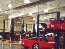 car shop with infrared heat