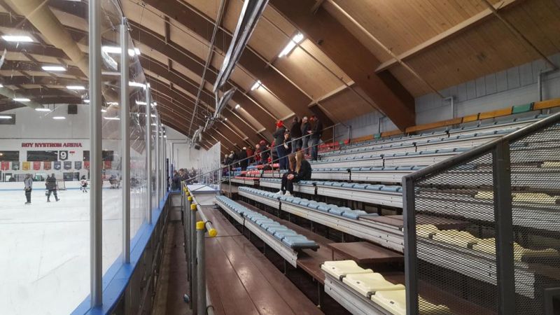 Hockey Rink with Infrared Heaters