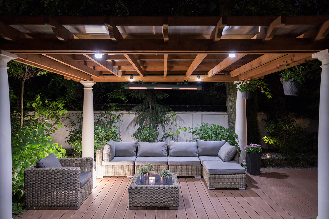 Outdoor Residential Patio with Infrared Heater